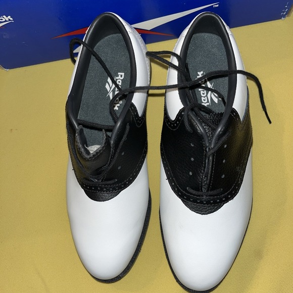 new reebok womens willowbend XL Plain Toe size 7m golf shoes White And Black - Picture 4 of 8